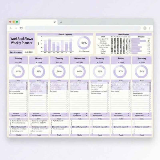 Planificador semanal de tareas pendientes: plantilla de hoja de cálculo